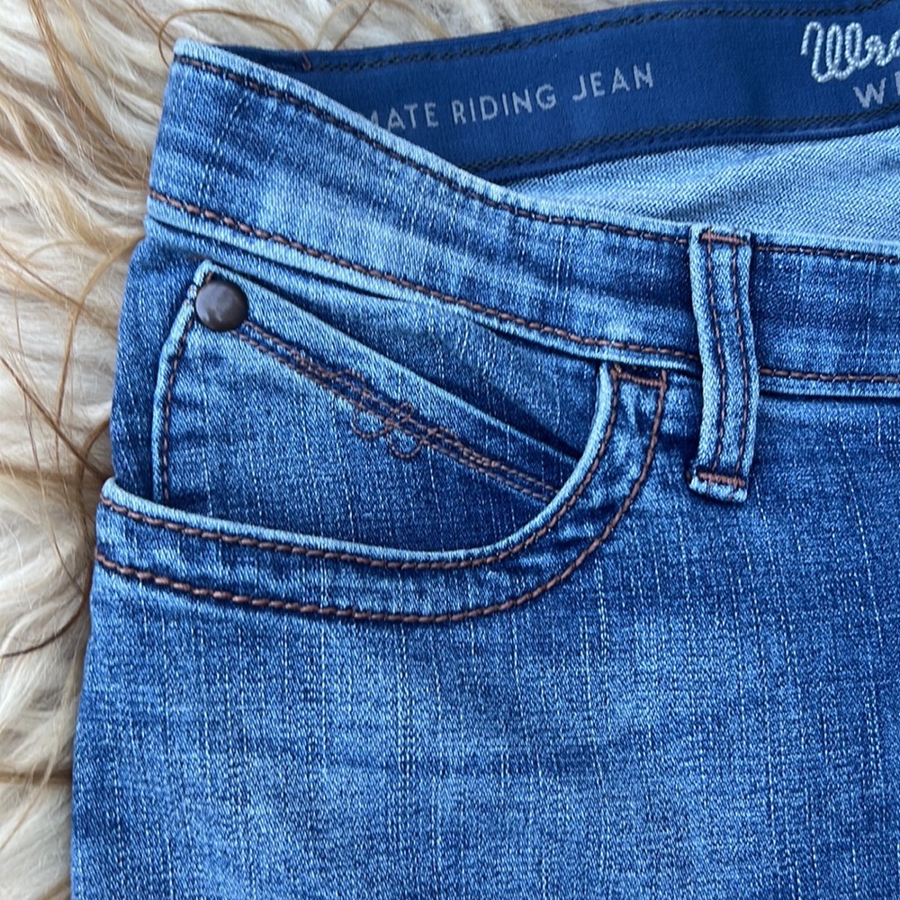 Wrangler Willow the ultimate riding Jean high rise straight leg elastic sz 7 - Picture 8 of 10